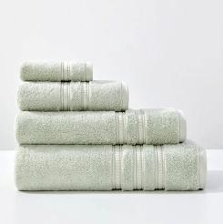 Ręcznik bambusowy Harmony 30x30 szałwiowy ze srebrną bordiurą