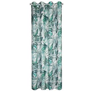 Zasłona gotowa na przelotkach ADELINE 140x250 Eurofirany biały/zielony