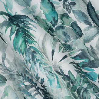 Zasłona gotowa na przelotkach ADELINE 140x250 Eurofirany biały/zielony