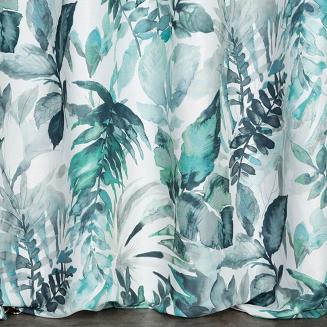 Zasłona gotowa na przelotkach ADELINE 140x250 Eurofirany biały/zielony