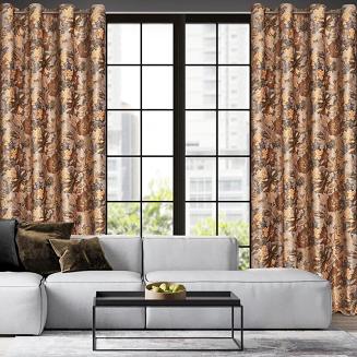 Zasłona gotowa na przelotkach DIANA 140x250 Eurofirany rudy