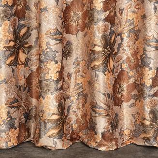 Zasłona gotowa na przelotkach DIANA 140x250 Eurofirany rudy