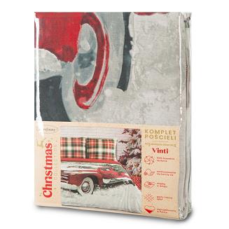 Komplet pościeli świąteczny VINTI 160x200 Eurofirany czerwony