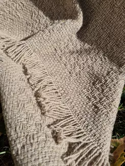 Narzuta dekoracyjna tkana 170x205 beżowa