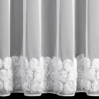 Zasłona gotowa na taśmie ROSES 350x160 Eva Minge Eurofirany biały