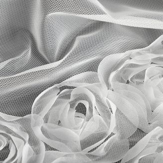 Zasłona gotowa na taśmie ROSES 350x160 Eva Minge Eurofirany biały
