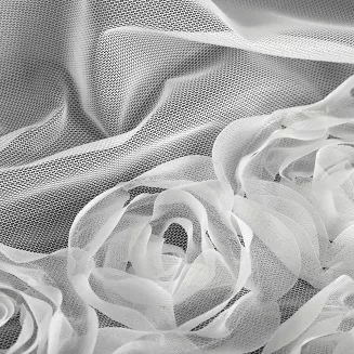 Zasłona gotowa na taśmie ROSES 350x160 Eva Minge Eurofirany biały