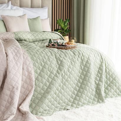 Narzuta dekoracyjna MOLLY 170x210cm pikowana strukuralna szałwiowa