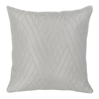Poszewka dekoracyjna BONI1 40x40 Eurofirany srebrna pikowana w geometryczny wzór