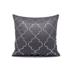 Poszewka dekoracyjna MAROKO 45x45 grafitowa wzór maroko