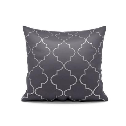 Poszewka dekoracyjna MAROKO 45x45 grafitowa srebrna wzór maroko