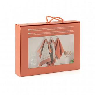 Komplet ścierek kuchennych + ręcznik ZWOLTEX Jarzębina pomarańczowy