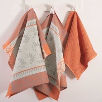 Komplet ścierek kuchennych + ręcznik ZWOLTEX Jarzębina pomarańczowy