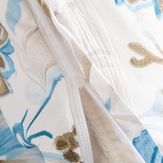 Komplet pościeli dwustronnej 220x200 biała błękitny ogród