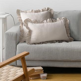 Poszewka dekoracyjna FALBANKA 45x45 Eurofirany beżowy