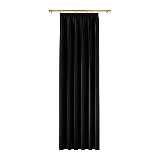 Zasłona gotowa na taśmie BLACKOUT VELVET 140x250 czarna