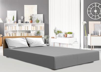 Prześcieradło jersey z elastanem z gumką 160x200 Darymex popielate