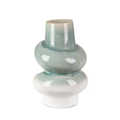 Wazon dekoracyjny LIANA 21x20x31 Eurofirany kremowy miętowy efekt ombre