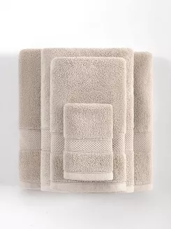 Ręcznik bawełniany Leo 100x150 jasnobeżowy
