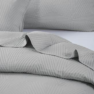 Poszewka dekoracyjna TRIO 50x70 pikowana szara