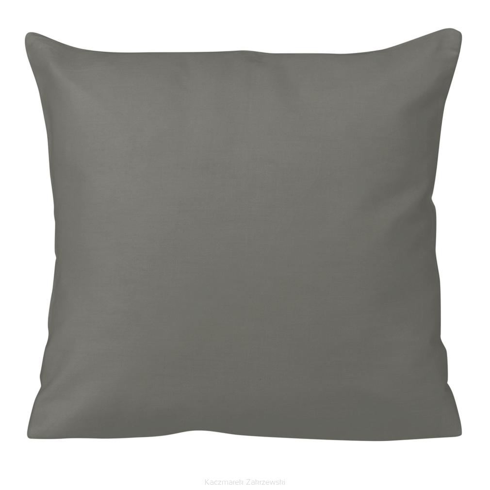 Poszewka satyna bawełniana 40x40 jednobarwna jasnoszara