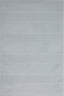 Dywanik łazienkowy 60x90 JESSI Eurofirany wytłaczany geometryczny srebrny