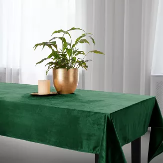 Obrus dekoracyjny SOFT 140x180 welurowy butelkowa zieleń