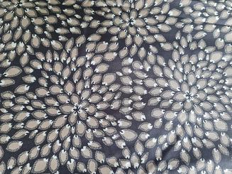 Pościel satynowa 160x200 grafitowa beżowa kwietne rozety