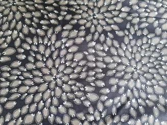 Pościel satynowa 160x200 grafitowa beżowa kwietne rozety
