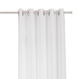 Zasłona gotowa na przelotkach BASIC 145x250 półprzezroczysta biała