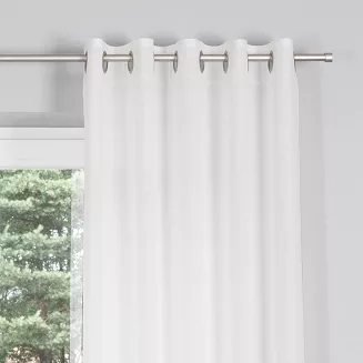 Zasłona gotowa na przelotkach BASIC 145x250 półprzezroczysta biała
