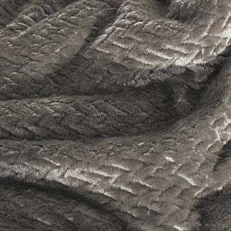 Koc narzuta na łóżko CINDY-3 170x210 grafitowy