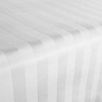 Prześcieradło satyna bambusowo-bawełniana STRIPE WHITE 220x260 Darymex jednokolorowe białe