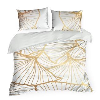 Pościel z makosatyny POS 200x220 Eurofirany biały/złoty