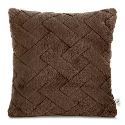 Poszewka dekoracyjna CARO 45x45 Design91 ciemnobrązowy