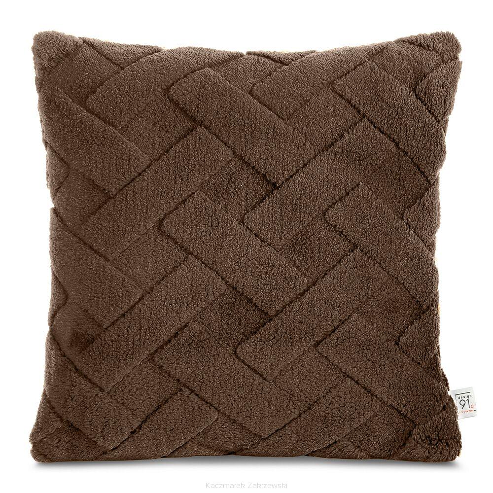 Poszewka dekoracyjna CARO 45x45 Design91 ciemnobrązowy