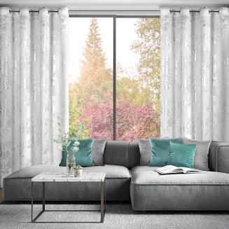 Zasłona gotowa na przelotkach CELIA 140x250 Eurofirany biały