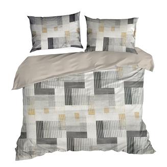 Pościel satynowa 160x200 Eurofirany stalowy