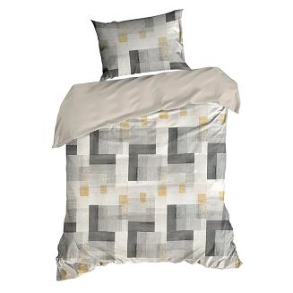 Pościel satynowa 160x200 Eurofirany stalowy