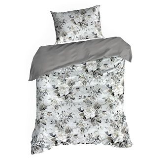 Pościel satynowa SPRING 140x200 Eurofirany srebrny