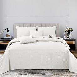 Kremowa Narzuta Pikowana na Łóżko 160x220 TRIO