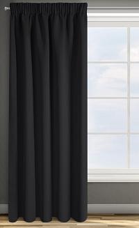 Zasłona gotowa na taśmie PARISA 135x270 Eurofirany czarna