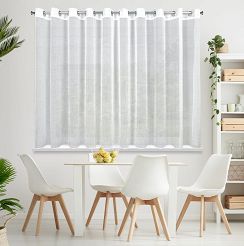 Firana gotowa na przelotkach MOLLY 350x150 Eurofirany biała