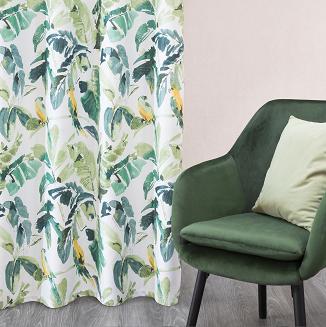 Zasłona gotowa na przelotkach FLORE 140x250 Design91 brązowy