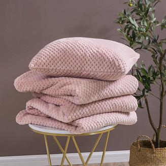 Poszewka dekoracyjna z mikrofibry MONTE 40x40 pudrowa