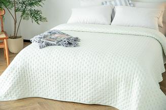 Narzuta dekoracyjna TERRA 160x200 pikowana kość słoniowa