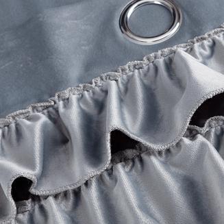 Zasłona gotowa na przelotkach ERIN 140x250 Eurofirany szary