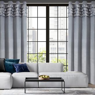 Zasłona gotowa na przelotkach ERIN 140x250 Eurofirany szary