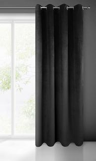 Zasłona gotowa na przelotkach PIERRE 140x250 Pierre Cardin Eurofirany czarny
