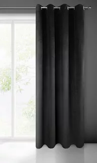 Zasłona gotowa na przelotkach PIERRE 140x250 Pierre Cardin Eurofirany czarny